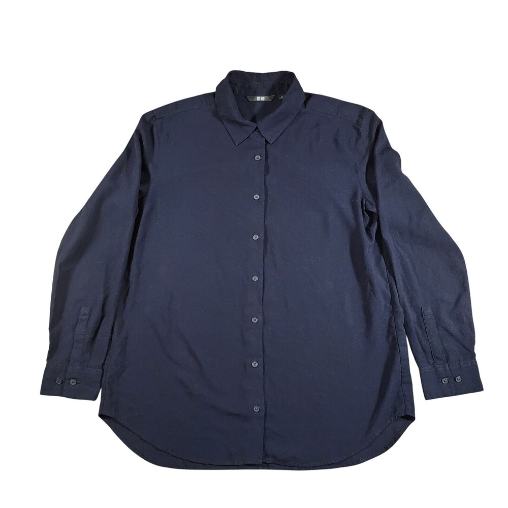 Uniqlo Women's Button Down Shirt Size M Minimalist‎ Preppy Workwear
